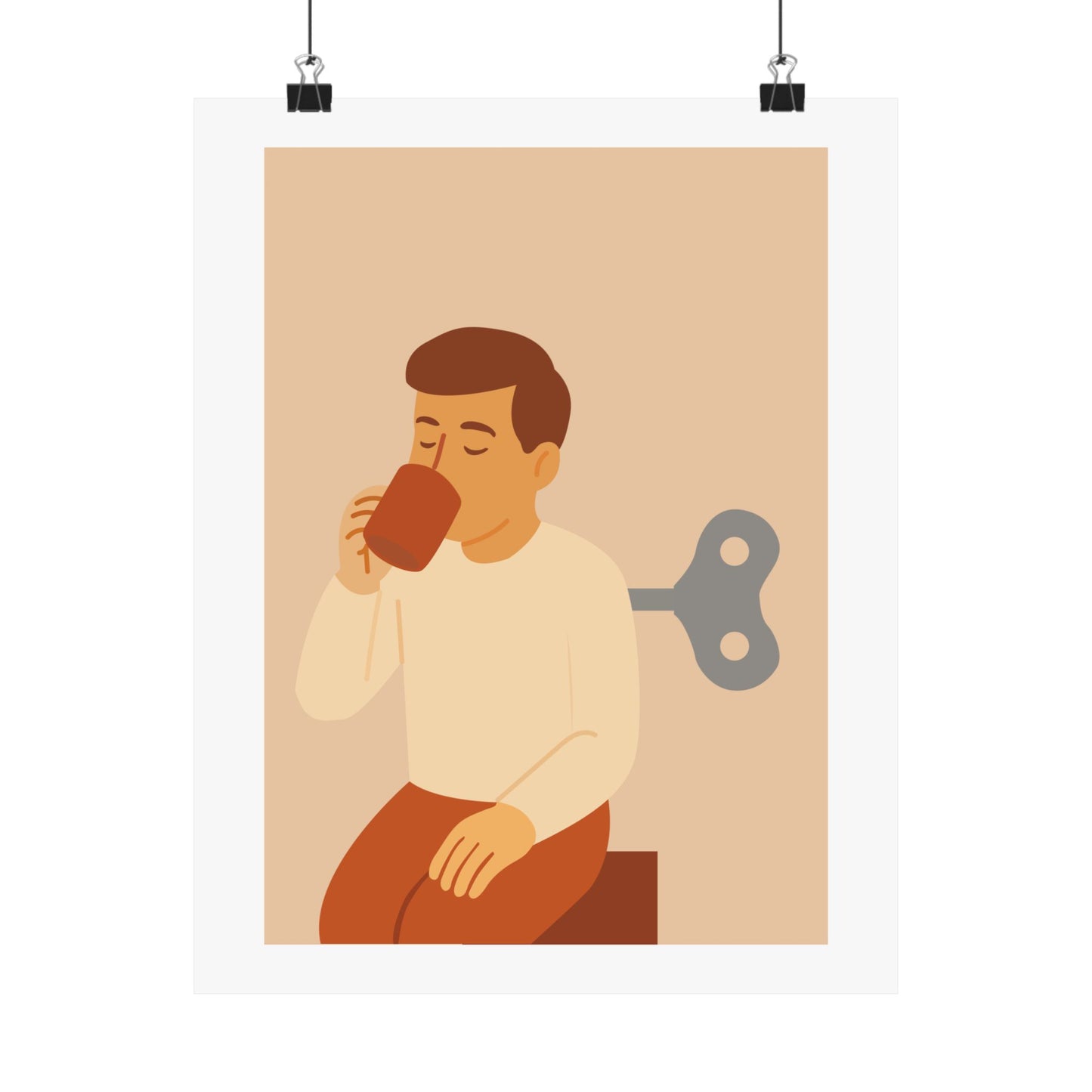 Coffee. Relaxed Vibe Poster, Matte Wall Art, Quirky Home Decor, Ideal Gift, Modern Art Print, Fun Coffee Art, Unique Living Room Decor