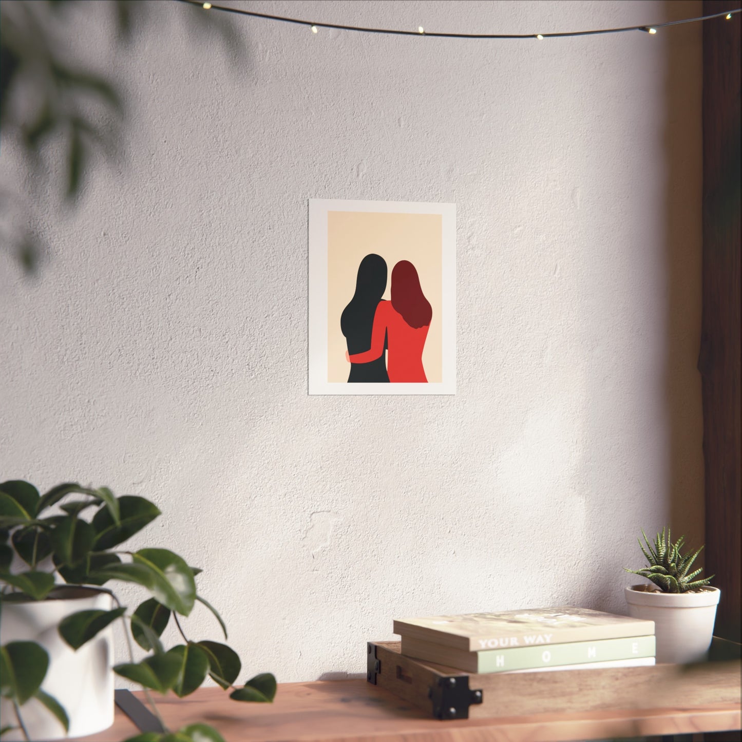 Fine Art Friendship Poster, Minimalist Wall Art, Home Decor, Gift for Her, Modern Artwork, Sister Gift