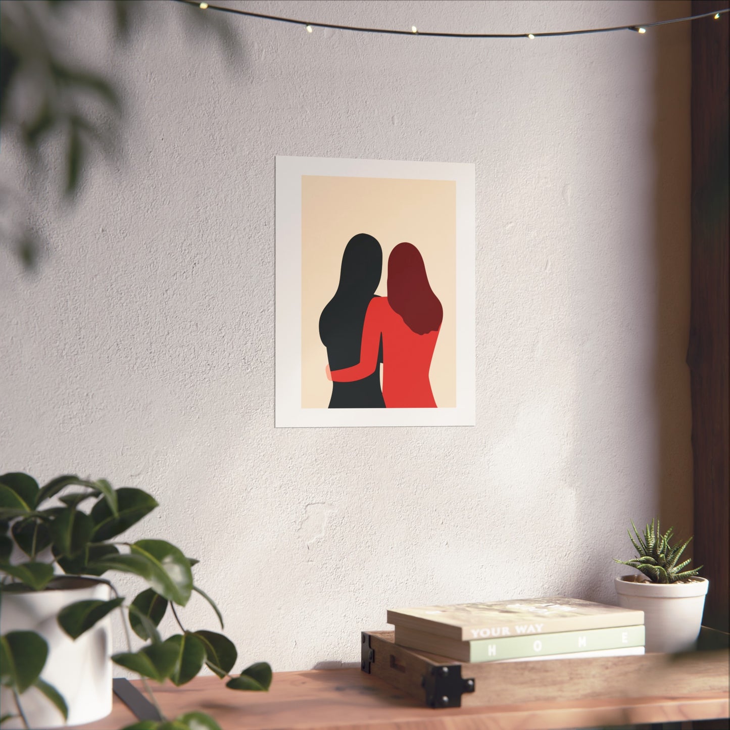 Fine Art Friendship Poster, Minimalist Wall Art, Home Decor, Gift for Her, Modern Artwork, Sister Gift