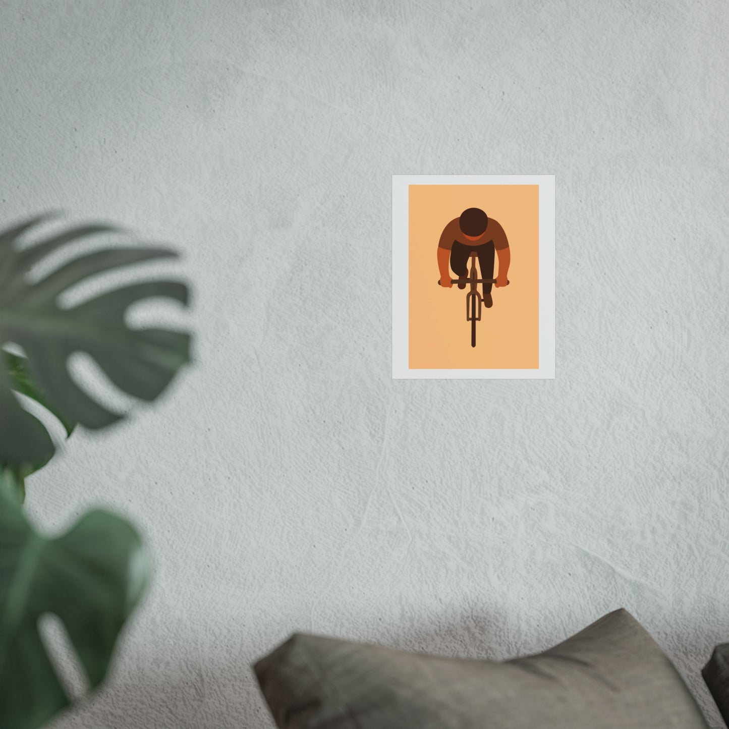 Cycling Fine Art Poster, Minimalist Wall Art, Gift for Cyclists, Modern Home Decor, Bike Lover's Artwork