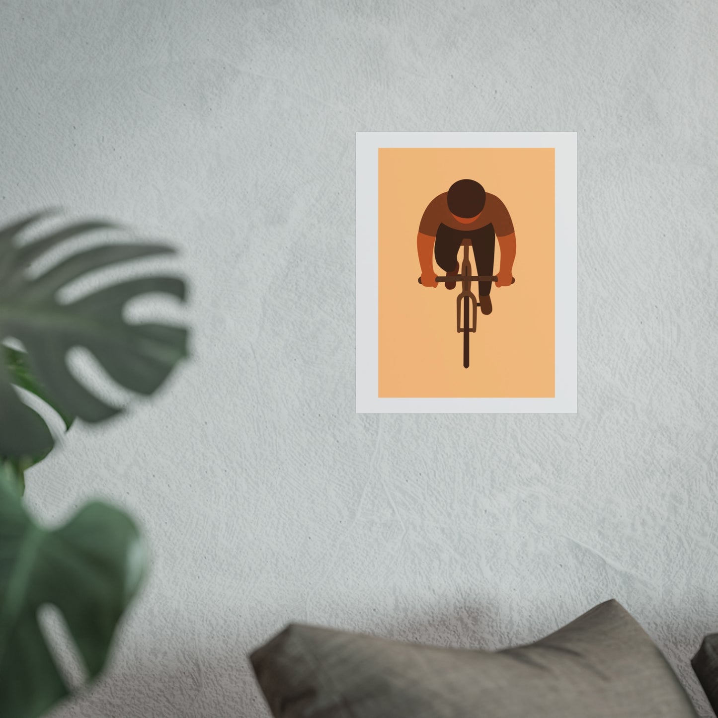 Cycling Fine Art Poster, Minimalist Wall Art, Gift for Cyclists, Modern Home Decor, Bike Lover's Artwork