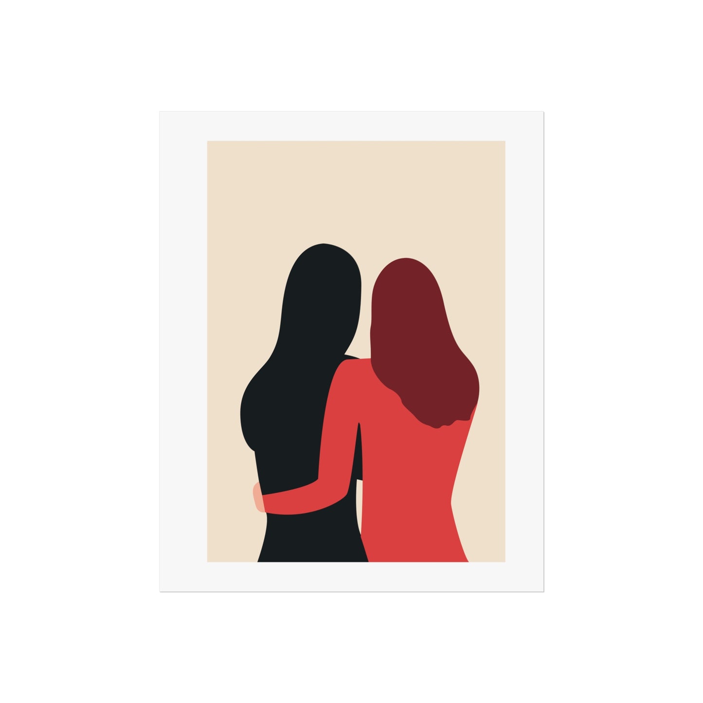 Fine Art Friendship Poster, Minimalist Wall Art, Home Decor, Gift for Her, Modern Artwork, Sister Gift