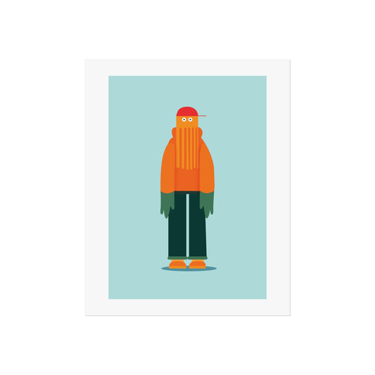Colorful Character Art Print, Quirky Wall Decor, Unique Gift for Home, Modern Aesthetic, Stylish Art for Office