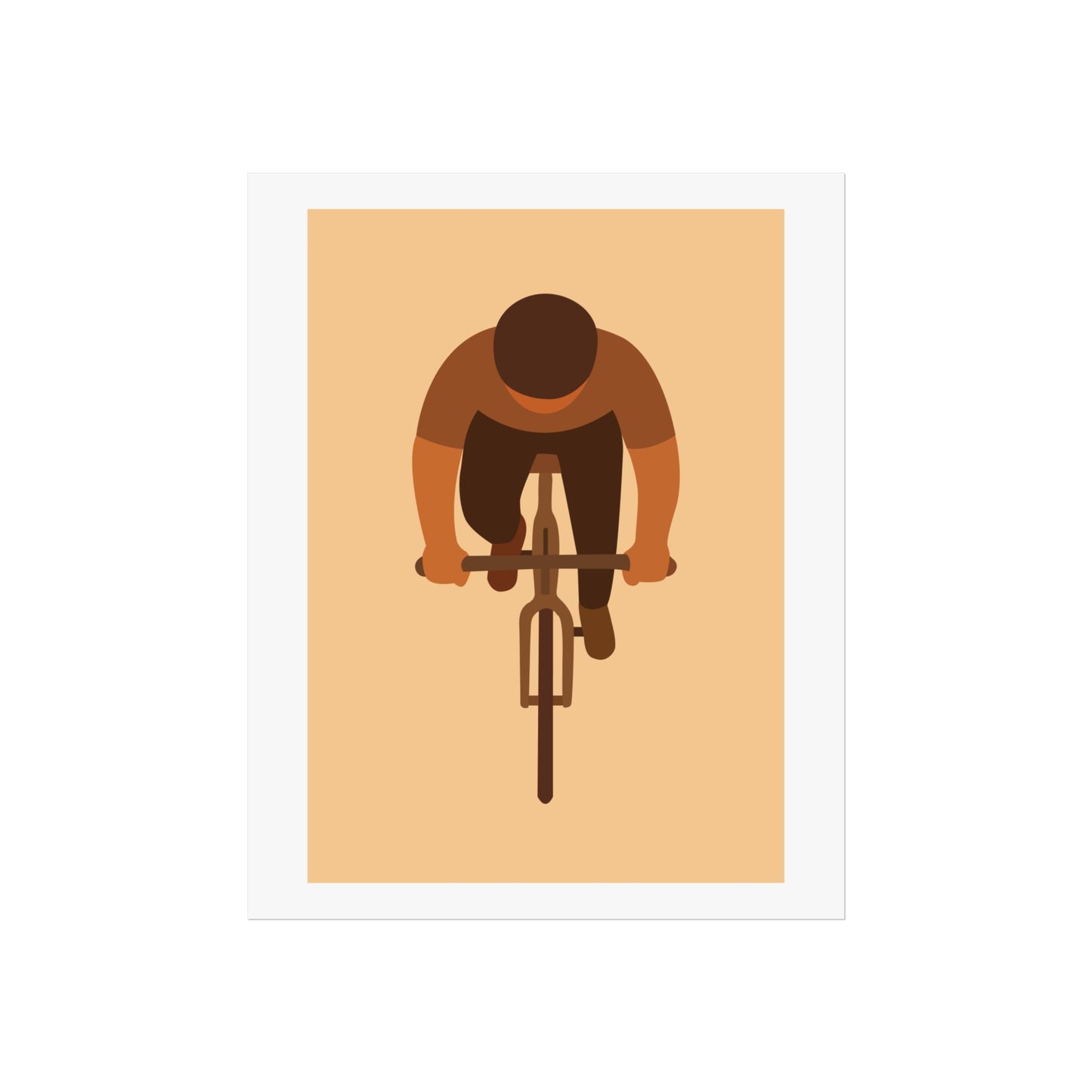 Cycling Fine Art Poster, Minimalist Wall Art, Gift for Cyclists, Modern Home Decor, Bike Lover's Artwork