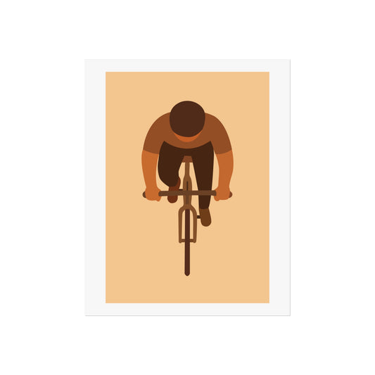 Cycling Fine Art Poster, Minimalist Wall Art, Gift for Cyclists, Modern Home Decor, Bike Lover's Artwork