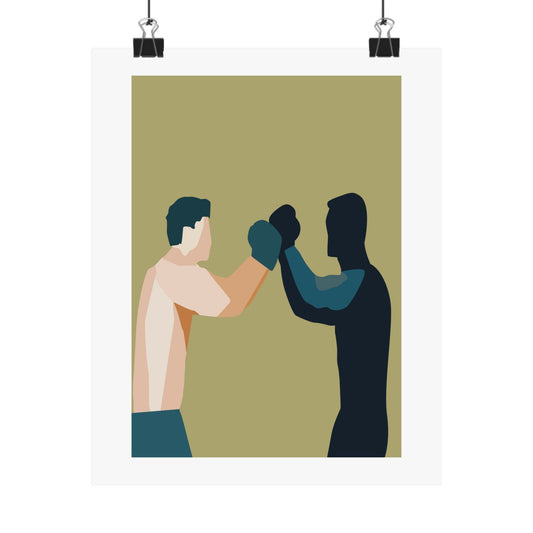Boxing Art Prints, Matte Vertical Posters for Gym Decor, Fighter Wall Art, Sports Gifts, Motivational Home Decor