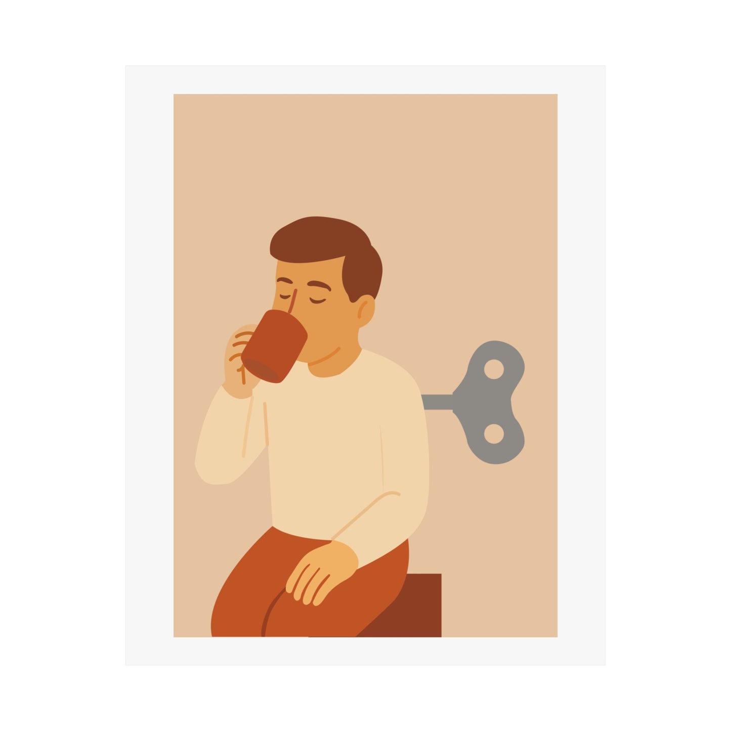 Coffee. Relaxed Vibe Poster, Matte Wall Art, Quirky Home Decor, Ideal Gift, Modern Art Print, Fun Coffee Art, Unique Living Room Decor