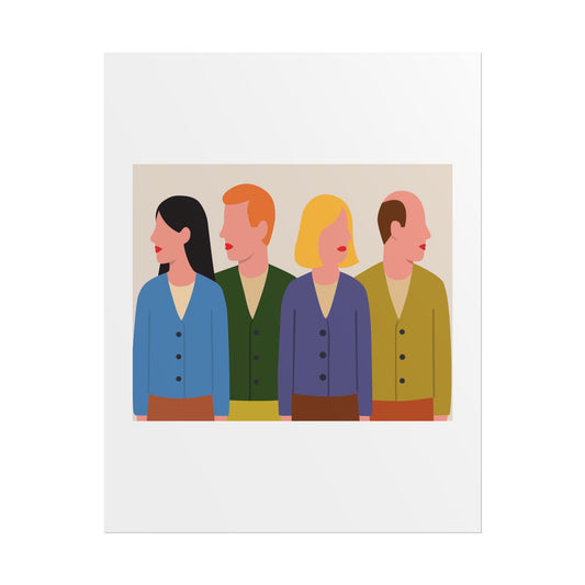 Colorful Character Rolled Posters | Art Prints for Home Decor, Gifts, Wall Decor, Gallery Wall, Minimalist Aesthetic
