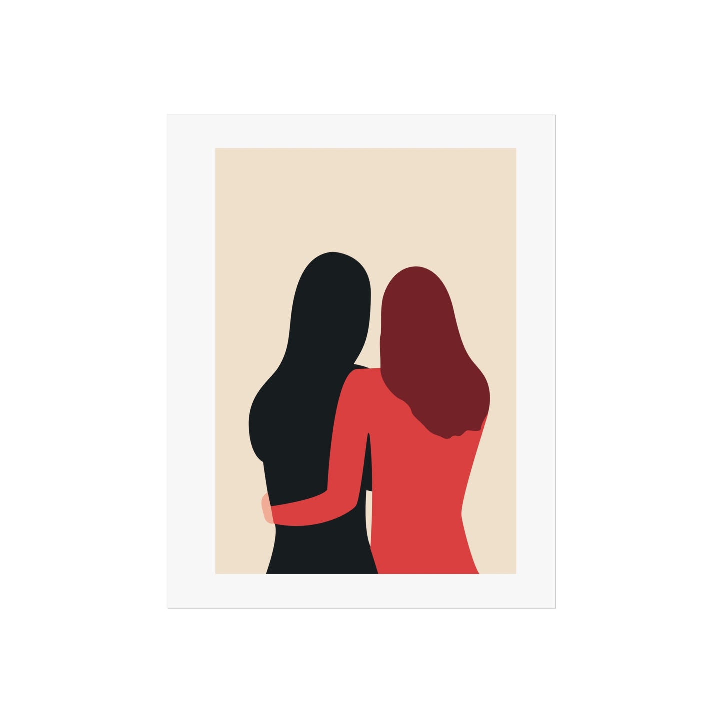 Fine Art Friendship Poster, Minimalist Wall Art, Home Decor, Gift for Her, Modern Artwork, Sister Gift