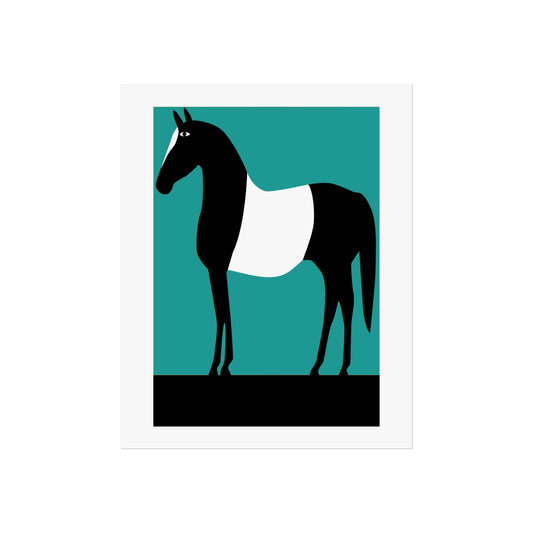 Stylized Horse Art Print, Minimalist Wall Decor, Equine Lovers Wall Art, Contemporary Home Decoration, Horse Aesthetic Poster